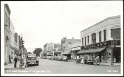 Street Scene in Downtown Fitzgerald, Georgia Postcard