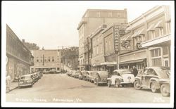 Street Scene with Cars and Businesses in Abingdon, VA Postcard