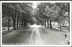 U.S. 50 Through Dillsboro, Indiana Postcard