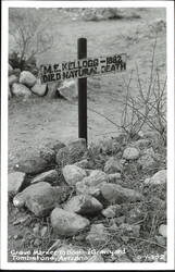 M.E. Kellogg Grave Marker in Boothill Graveyard Postcard