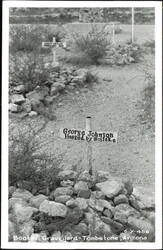 George Johnson Grave Marker at Boothill Graveyard Postcard