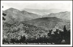 Mountainous Landscape View from Skyline Drive Postcard
