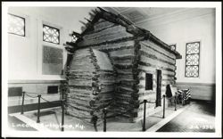 Lincoln's Birthplace Cabin Interior, Hodgenville Postcard