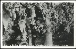 Grotto of the Crystal Hearts in Wyandotte Cave Postcard