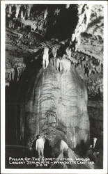 Pillar of the Constitution in Wyandotte Cave Postcard