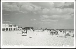 Lido Beach Casino and Crowded Beach Scene Postcard