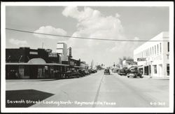 Seventh Street Looking North in Raymondville, Texas Postcard