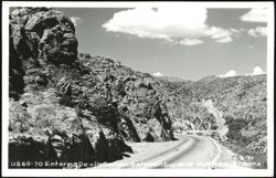 U.S. 60-70 Entering Devil's Canyon, Arizona Superior and Globe Postcard