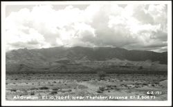 Mt. Graham and Landscape Near Thatcher, Arizona Postcard