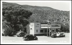 Lakeside Trading Post and Chevron Gas Station Postcard