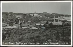Miami Copper Co. Mine and Power Plant Postcard