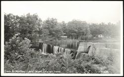 Dam at Morton's Lake in Manchester, Tennessee Postcard
