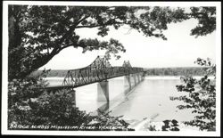 Bridge Across Mississippi River at Vicksburg Postcard