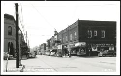 Street Scene with Clinchfield Drug Co. in Erwin, Tennessee Postcard