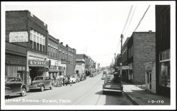 Street Scene in Erwin, Tennessee Postcard