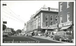 Street Scene with Pearson's Drugs in Bowling Green Postcard
