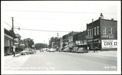 Street Scene in Cave City, Kentucky Postcard