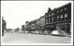 Street Scene in Franklin, Kentucky Postcard