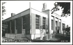 United States Post Office Building in Franklin Postcard