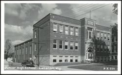 Junior High School Building in Lebanon, Kentucky Postcard