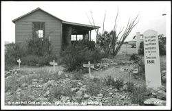 Boothill Graveyard Graves of Clanton and McLowery Postcard