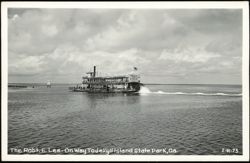 The Robt. E. Lee Steamboat on Way to Jekyll Island Postcard