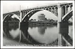 Wabash River Bridge & George Rogers Clark Memorial Postcard