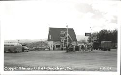 Copper Station Gulf Oil Service Station on U.S. 64 Postcard