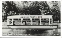 Scenic Photo Sub Tour Boat at Silver Springs Postcard