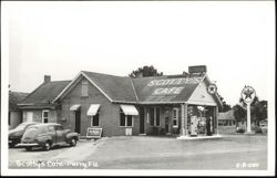 Scotty's Cafe and Texaco Service Station Postcard