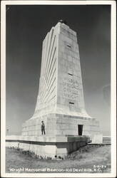 Wright Memorial Beacon Monument with Guard Postcard