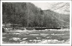Cherokee Dam on Oconaluftee River Postcard