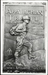 Appalachian Trail Plaque Georgia Appalachian Trail Club Postcard