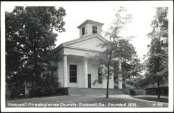 Historic Roswell Presbyterian Church Founded 1839 Postcard