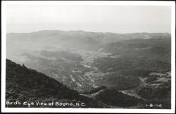 Bird's Eye View of Town and Mountain Valley Postcard