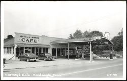 Harvey's Grade Cafe and McGregor Service Postcard