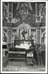 Suffering Savior Transept, Old San Xavier Mission Postcard