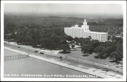 Aerial View of Edgewater Gulf Hotel Postcard
