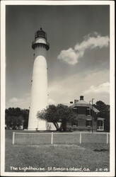 The Lighthouse and Brick Keeper's Residence Postcard