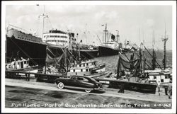 Full House, Port of Brownsville Cargo & Shrimp Boats Postcard