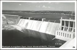 Possum Kingdom Dam Near Mineral Wells Postcard