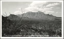 The Chisos Mountains, Big Bend National Park Postcard