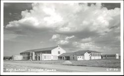 High School Building Postcard