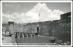 The Moat and Entrance, Castillo De San Marcos Postcard
