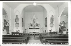 Altar at the Catholic Church Sanctuary Interior Postcard