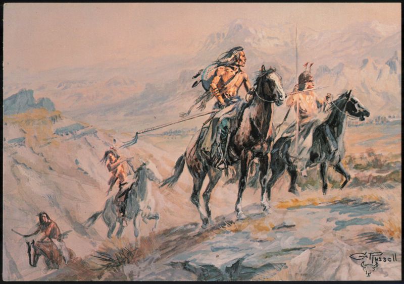 Intruders by Charles Marion Russell Art Helena Montana