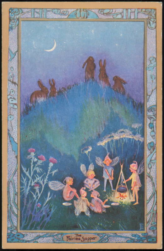 The Fairies Supper Illustration with Rabbits Fairy Tales