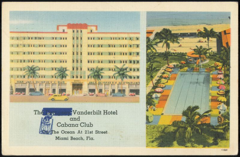 Dempsey Vanderbilt Hotel and Cabana Club, Miami Beach Florida