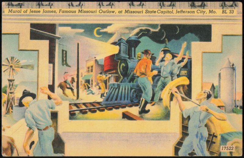 Mural of Jesse James, Missouri State Capitol Jefferson City