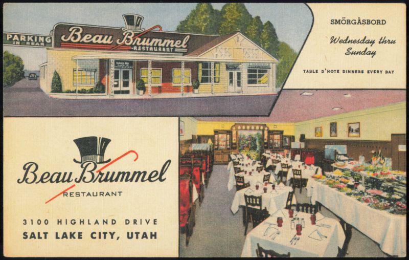 Beau Brummel Restaurant, Salt Lake City, Utah